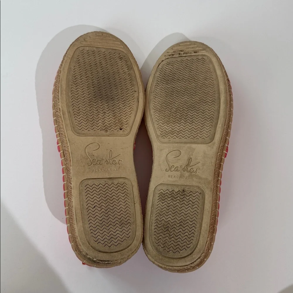 Sea Star Beachwear Shoes Espadrille Size 8 Pink Coral Color